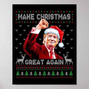 Donald Trump President Gör jul Underbar igen Poster