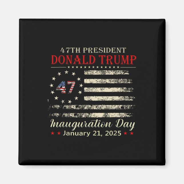Donald Trump President Inauguration Day 2025 Magnet (Framsidan)