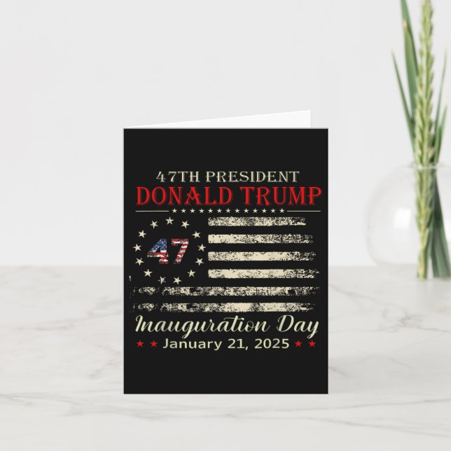 Donald Trump President Invigning Dag 2025 Kort (Framsida)
