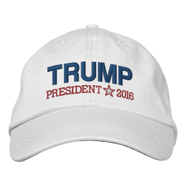 Donald Trump - President KAN ÄNDRA DATUM Broderad Keps (Framsida)