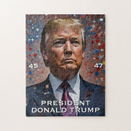 Donald Trump President Modern Porträtt Pussel