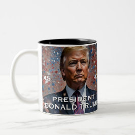 Donald Trump President Modern Porträtt Två-Tonad Mugg