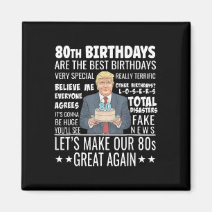 Donald Trump President Rolig 80-årsdag Trump Födel Magnet
