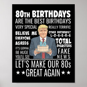 Donald Trump President Rolig 80-årsdag Trump Födel Poster