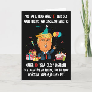 Donald Trump President Roligt 10-årsfirande Trump Kort
