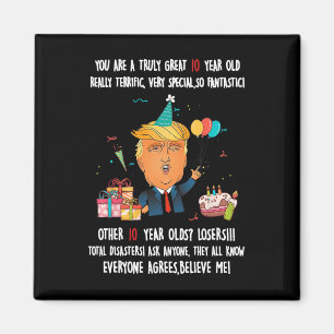 Donald Trump President Roligt 10-årsfirande Trump Magnet
