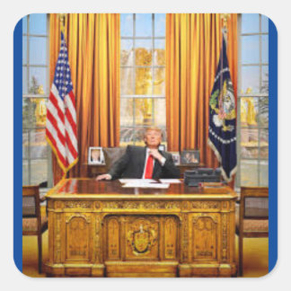 Donald Trump President Sticker Fyrkantigt Klistermärke