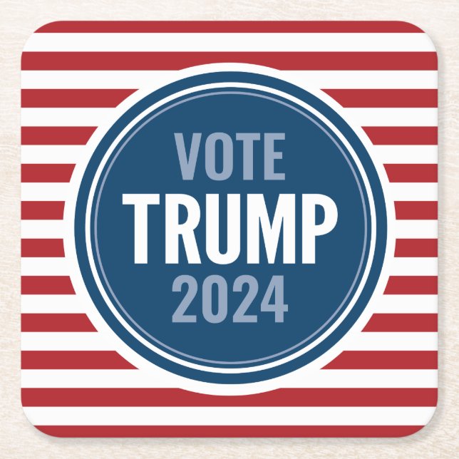 Donald Trump - President Underlägg Papper Kvadrat (Framsidan)