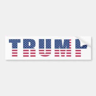 Donald Trump President Val 2020 American flagga Bildekal