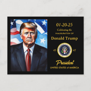 Donald Trump Presidentens invigningsbevakning Part Inbjudan Vykort