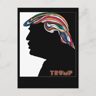 Donald Trump Psychedelic Combover Card Vykort