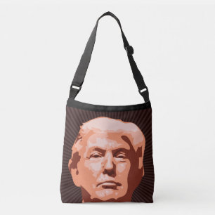 DONALD TRUMP PURSE, ALLA ÖVER UTSKRIFT CROSSBODY B AXELVÄSKA