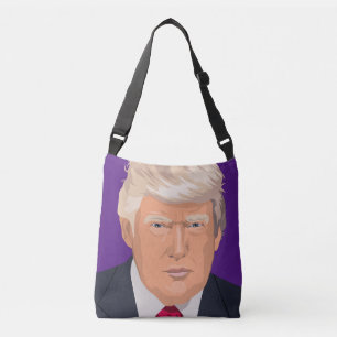 DONALD TRUMP PURSE, ALLA ÖVER UTSKRIFT CROSSBODY B AXELVÄSKA