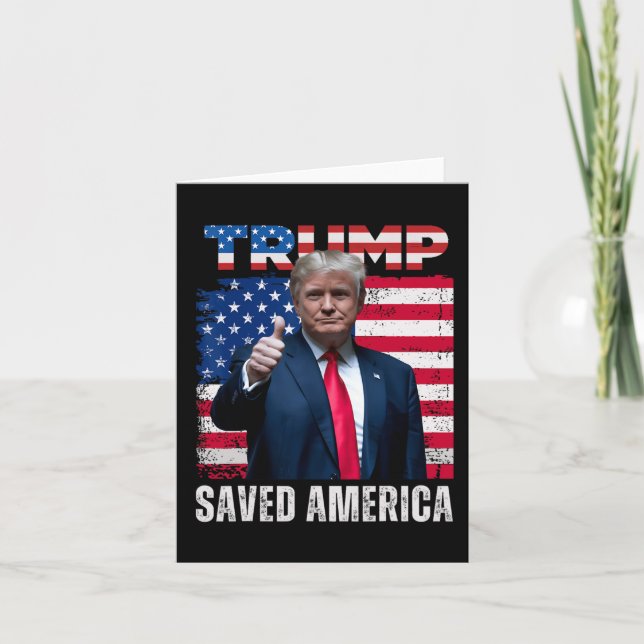 Donald Trump räddade Amerika 47:e president invign Kort (Framsida)