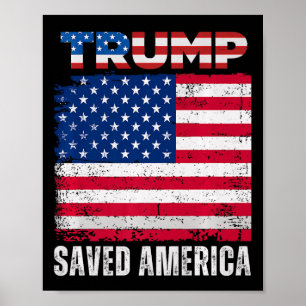 Donald Trump räddade Amerika 47:e presidenten Inau Poster