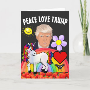DONALD TRUMP RAINBOW UNICORN TILLFÄLLEN CARDS TACK KORT