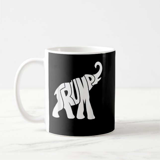 Donald Trump Republican Elephan för supportrar Kaffemugg (Vänster)