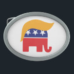 Donald Trump Republican Elephant Hair Logotyp<br><div class="desc">GOP Elephant Logotyp med Iconic Donald Trump Hair. Copyright 2015 www.TrumpCentral.org</div>