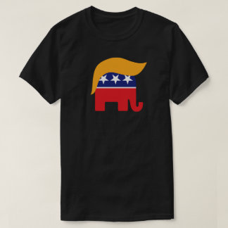 Donald Trump Republikan Elefant Hår Logo T Shirt