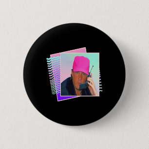 Donald Trump Retro 80- och 90-talsgrafik Knapp