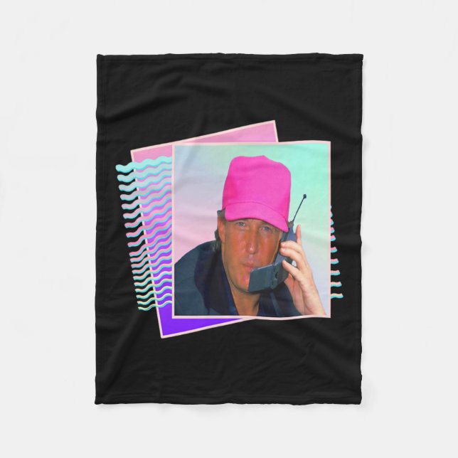 Donald Trump Retro 80s 90s-grafik Fleecefilt (Framsidan)