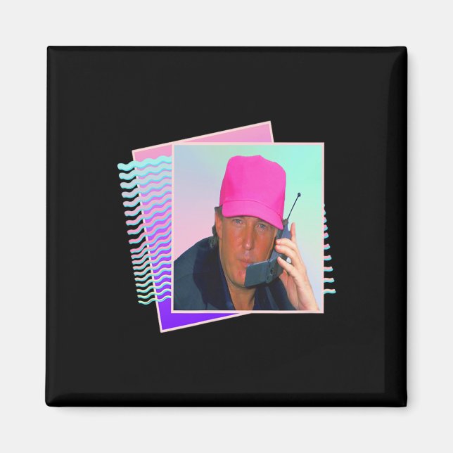 Donald Trump Retro 80s 90s-grafik Magnet (Framsidan)