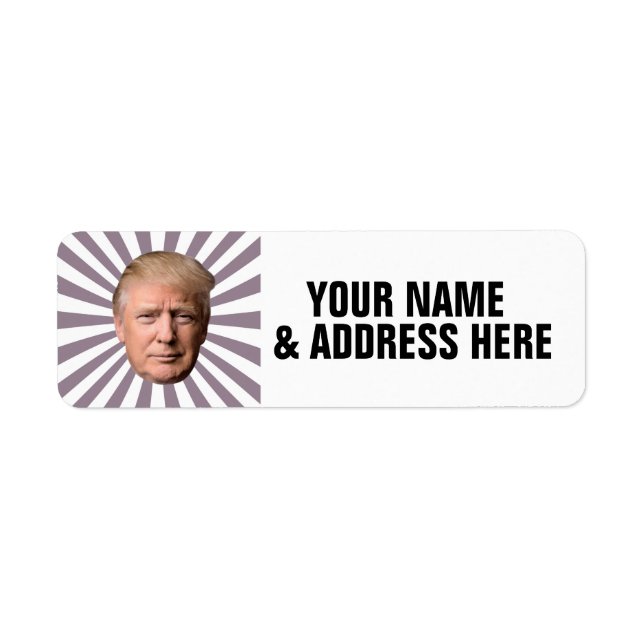 DONALD TRUMP RETURADRESS LABLES ETIKETT (Framsidan)