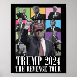 Donald Trump Revenge Tour 2024 För manar och Wom Poster
