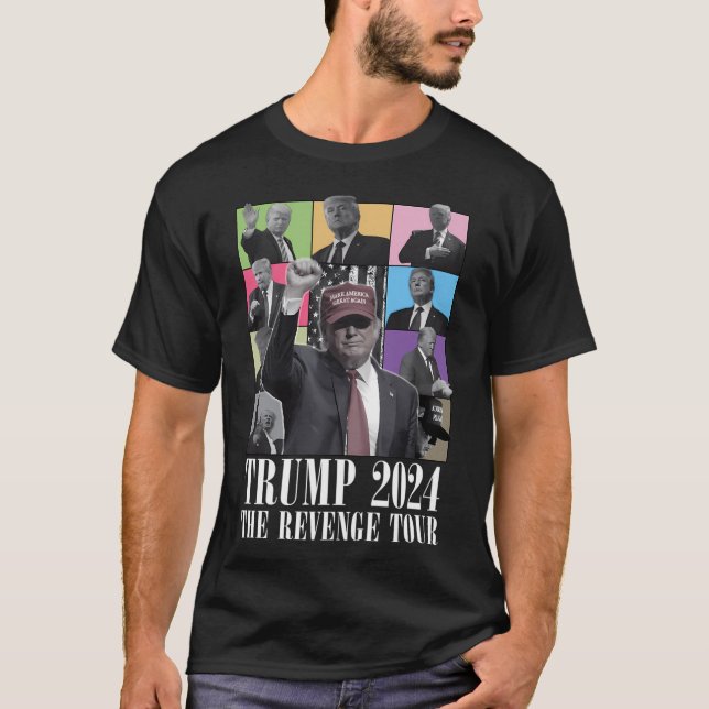 Donald Trump Revenge Tour 2024 Funny Parody El T Shirt (Framsida)