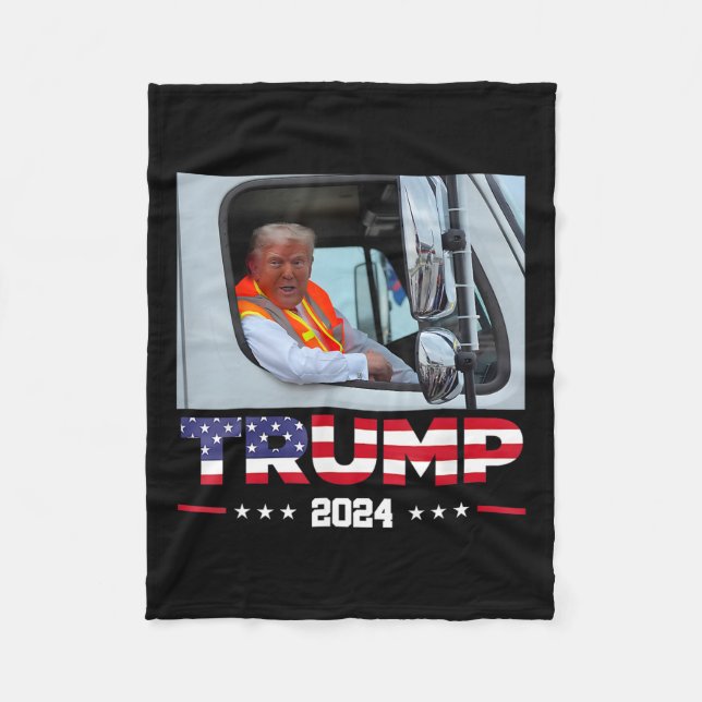 Donald Trump Rides i Sopor Lastbil 1 Fleecefilt (Framsidan)