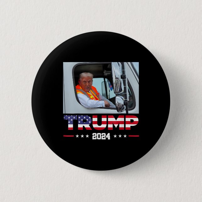 Donald Trump Rides i Sopor Lastbil 1 Knapp (Framsida)