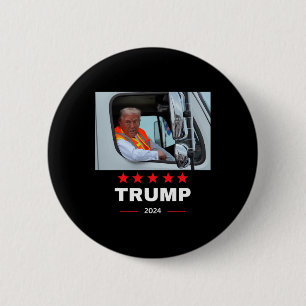 Donald Trump Rides i Sopor Lastbil Knapp