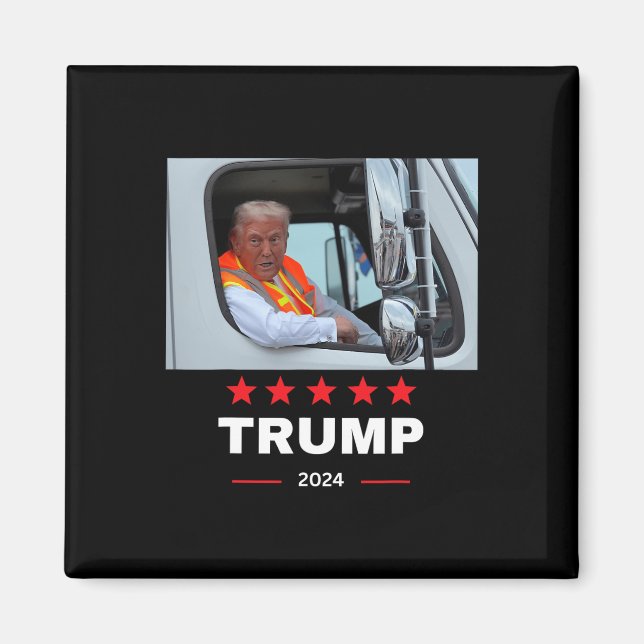 Donald Trump Rides i Sopor Lastbil Magnet (Framsidan)