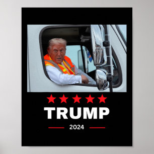 Donald Trump Rides i Sopor Lastbil Poster