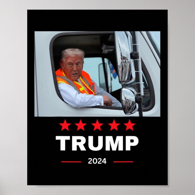 Donald Trump Rides i Sopor Lastbil Poster (Framsidan)