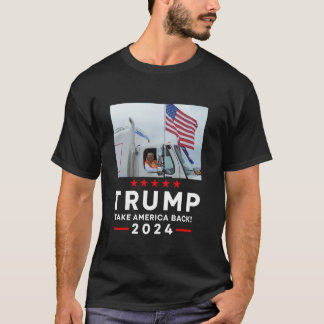 Donald Trump Rides i Sopor Lastbil tar Amerika B T Shirt