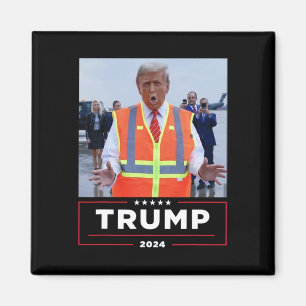 Donald Trump Rides in Sopor Lastbil Shirt Sopor Magnet