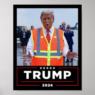 Donald Trump Rides in Sopor Lastbil Shirt Sopor Poster