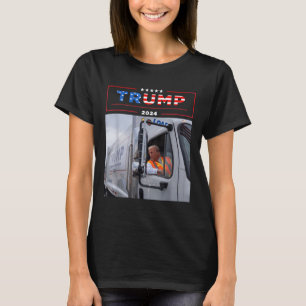 Donald Trump Rides in Sopor Lastbil Shirt Sopor T
