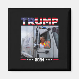 Donald Trump Rides Sopor Lastbil-Sopor-Lastbil T Magnet