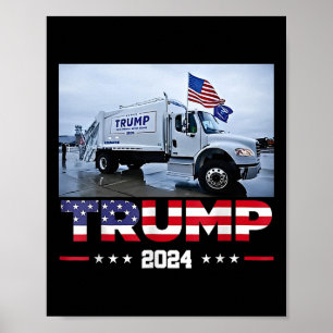Donald Trump Rides Sopor Lastbil-Sopor-Lastbil T Poster