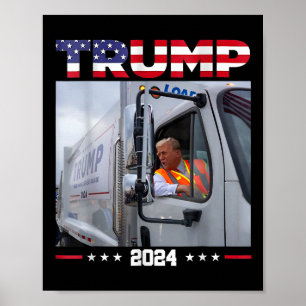 Donald Trump Rides Sopor Lastbil-Sopor-Lastbil T Poster