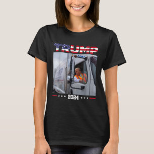 Donald Trump Rides Sopor Lastbil-Sopor-Lastbil T Shirt