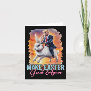 Donald Trump Riding Bunny Gör Påsk Underbart igen Kort