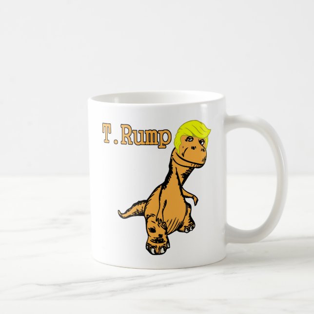 Donald Trump Rolig Mugg T. Rump Dinosaurie (Höger)