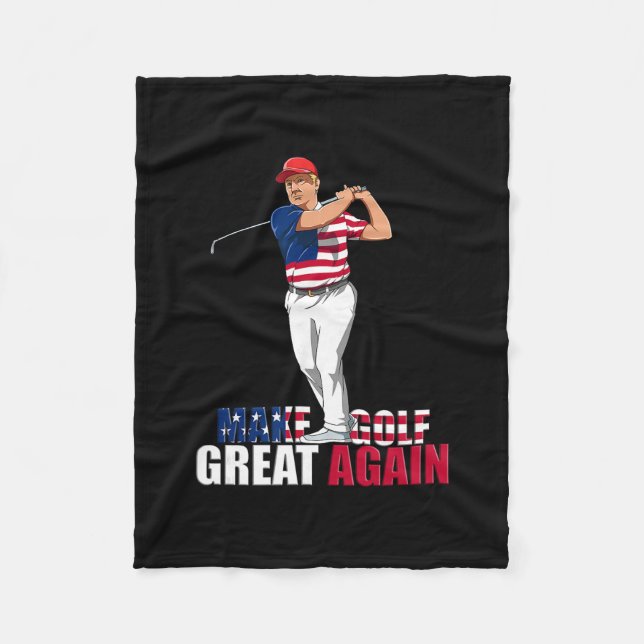 Donald Trump - Roligt golfgåva  Fleecefilt (Framsidan)