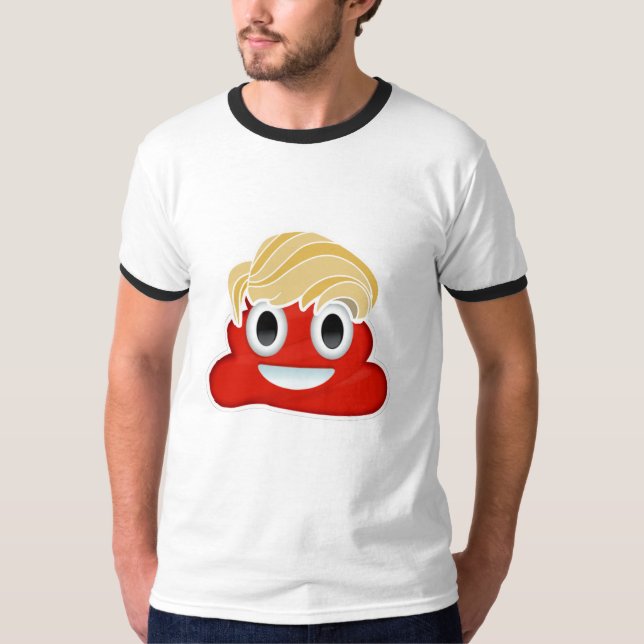 Donald Trump rött bajs - - Tee Shirt (Framsida)