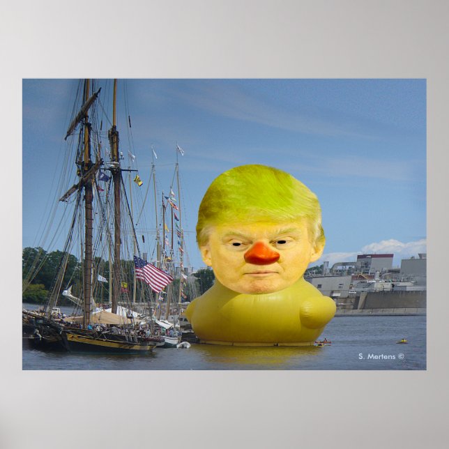 Donald Trump Rubber Gult Anka Value Poster (Framsidan)