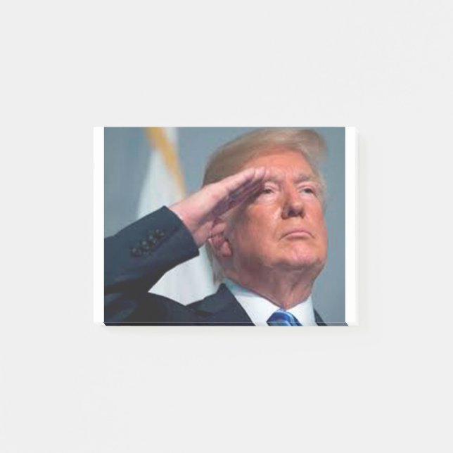 Donald Trump Salutes Post-it Block (Framsida)