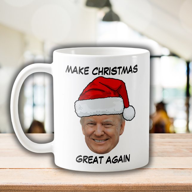 Donald Trump Santa hat Gör jul Underbar igen Kaffemugg (Skapare uppladdad)